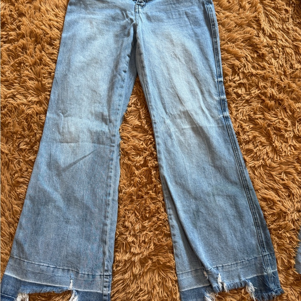 Flying Monkey Blue Flare Wide Leg Jeans